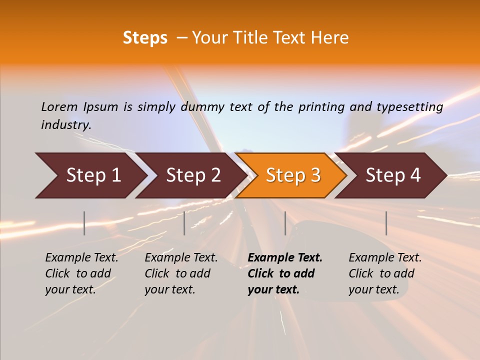 City Blur Vehicle PowerPoint Template