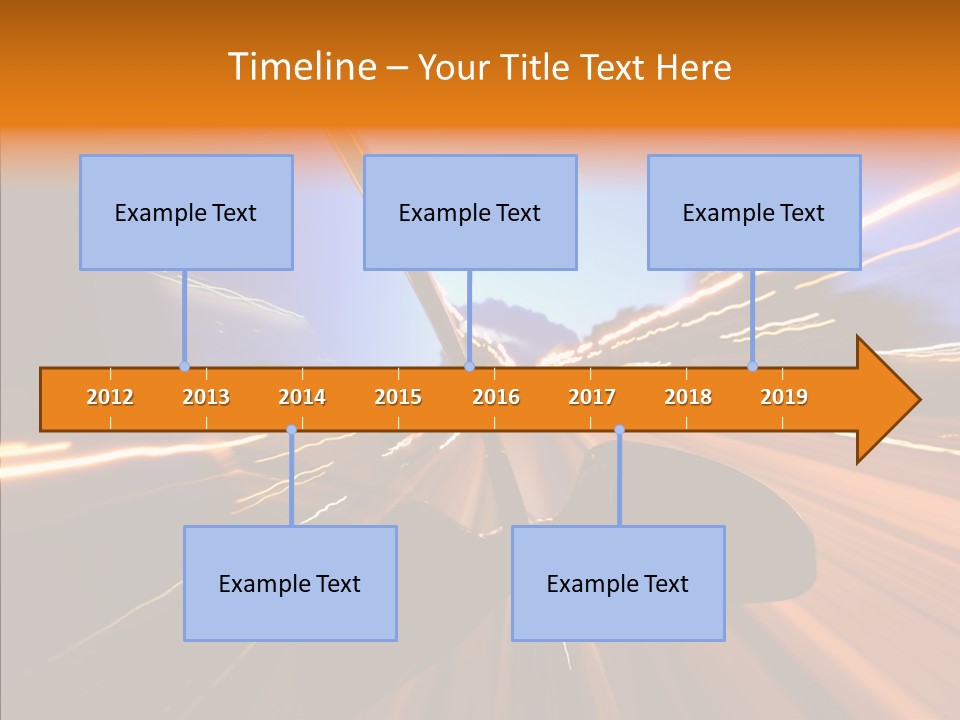 City Blur Vehicle PowerPoint Template