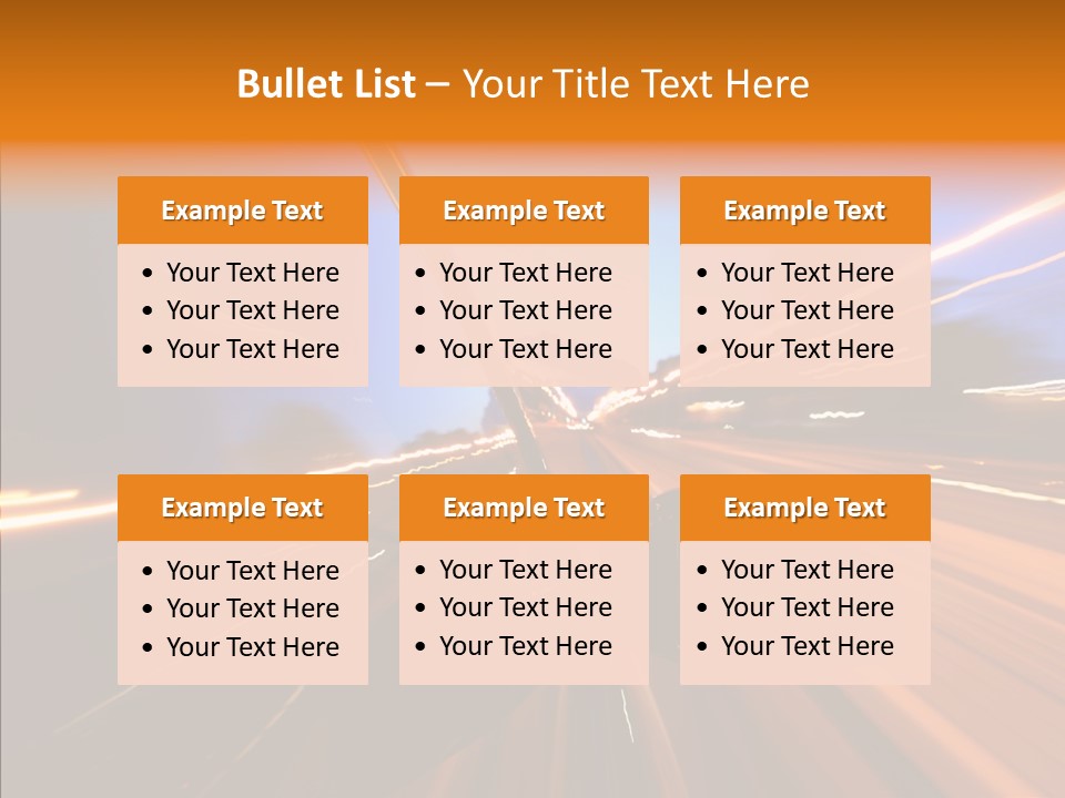 City Blur Vehicle PowerPoint Template