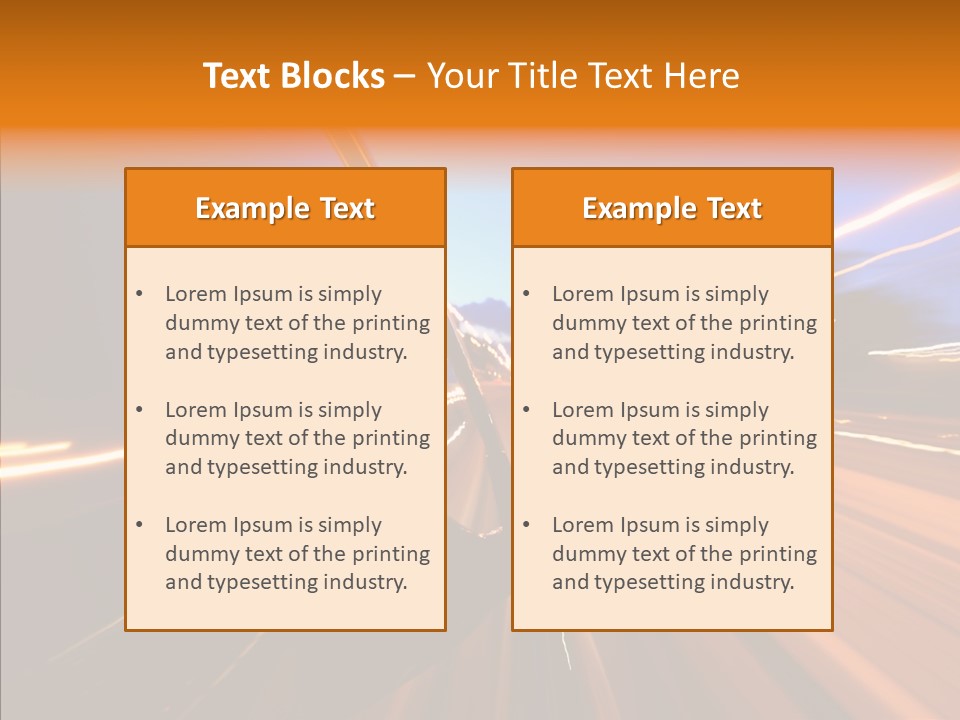 City Blur Vehicle PowerPoint Template