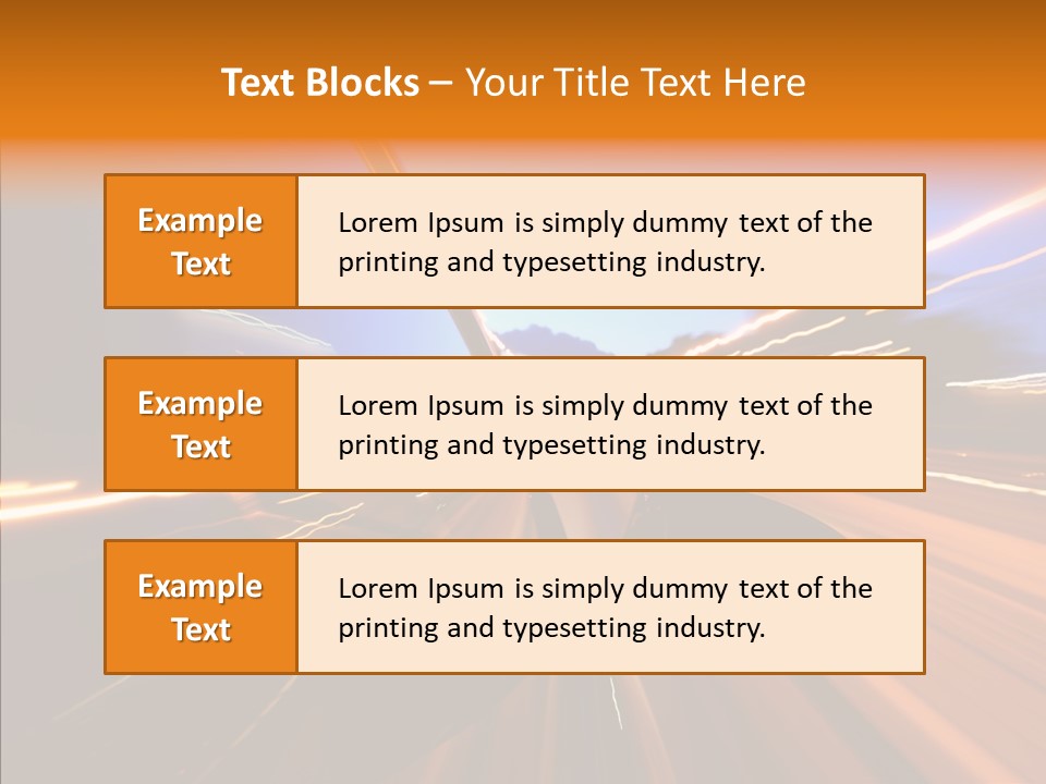City Blur Vehicle PowerPoint Template