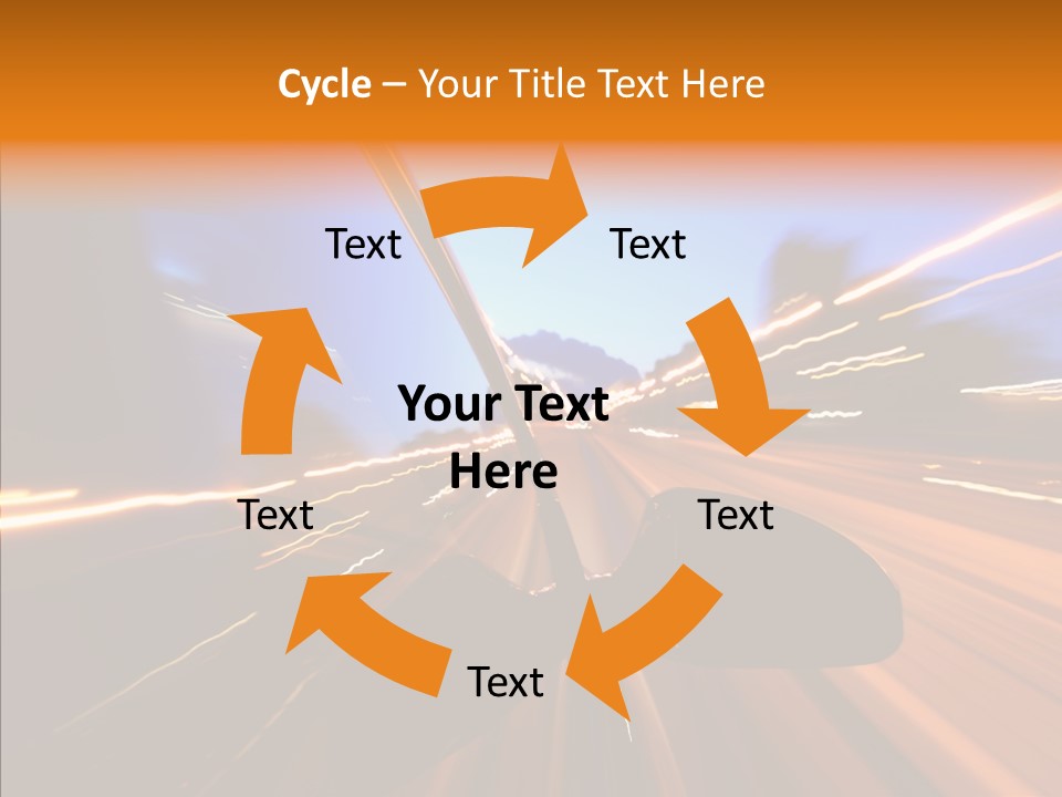 City Blur Vehicle PowerPoint Template