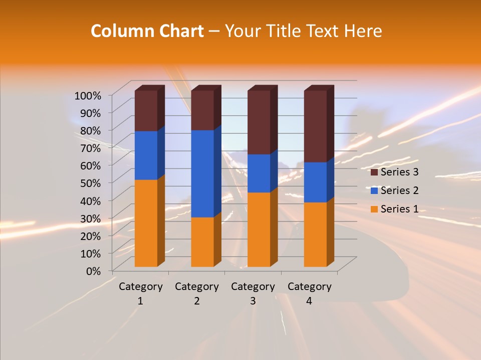 City Blur Vehicle PowerPoint Template