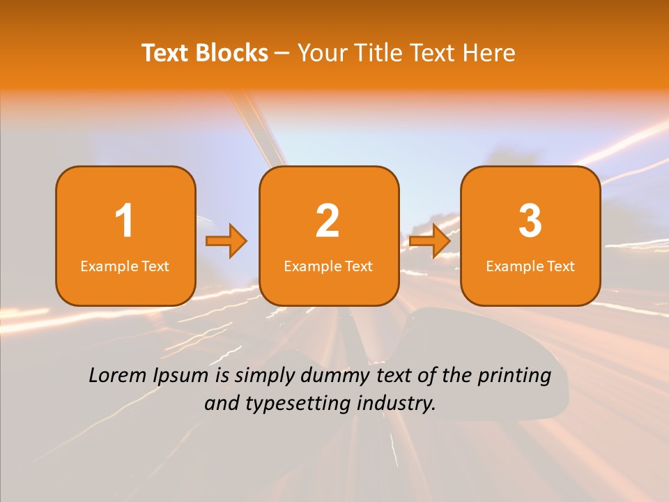 City Blur Vehicle PowerPoint Template