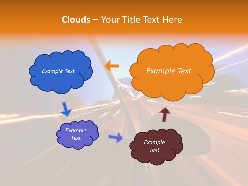 City Blur Vehicle PowerPoint Template