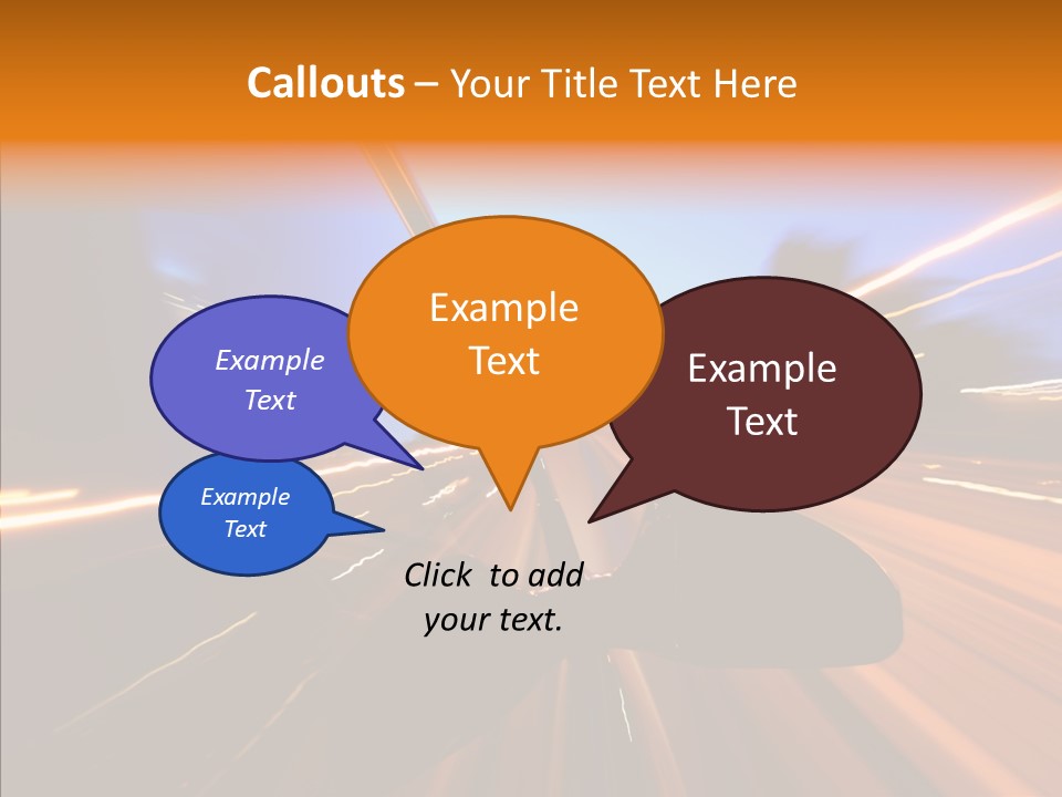 City Blur Vehicle PowerPoint Template