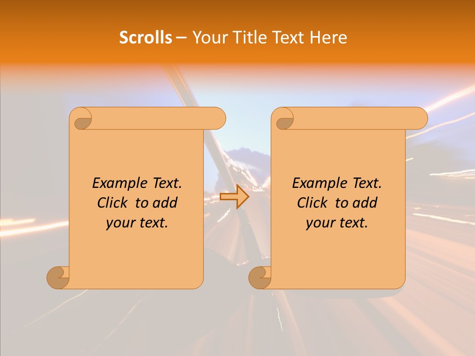 City Blur Vehicle PowerPoint Template