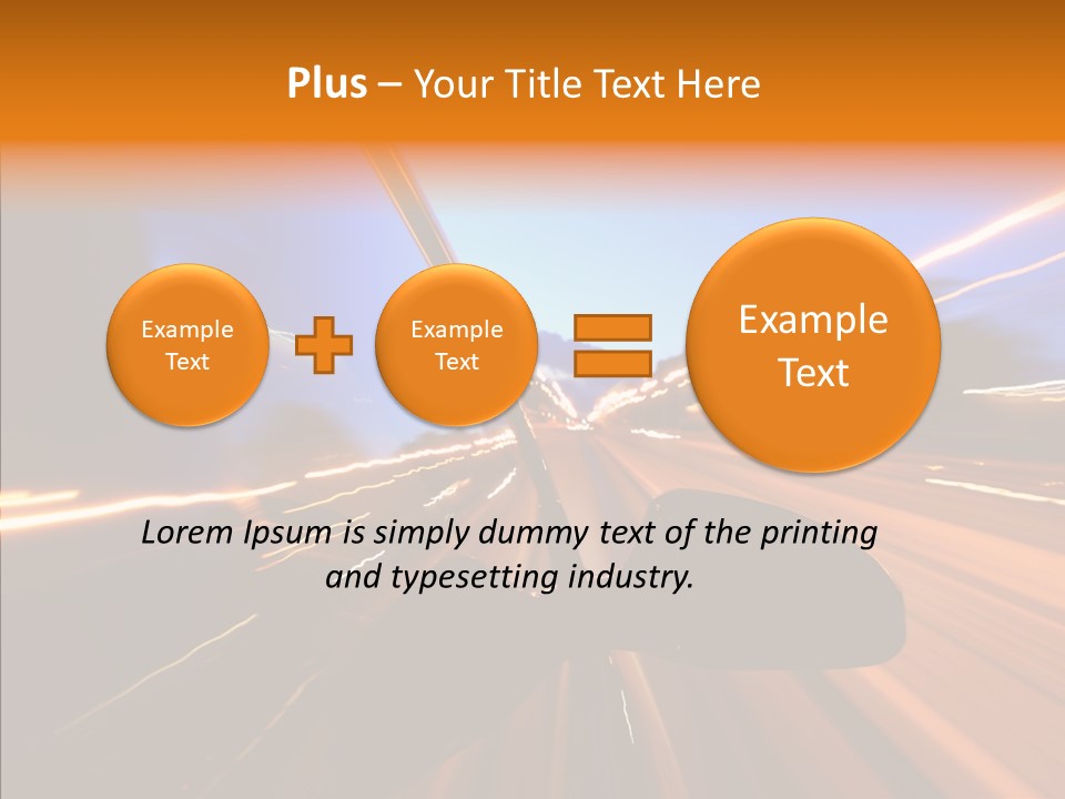 City Blur Vehicle PowerPoint Template