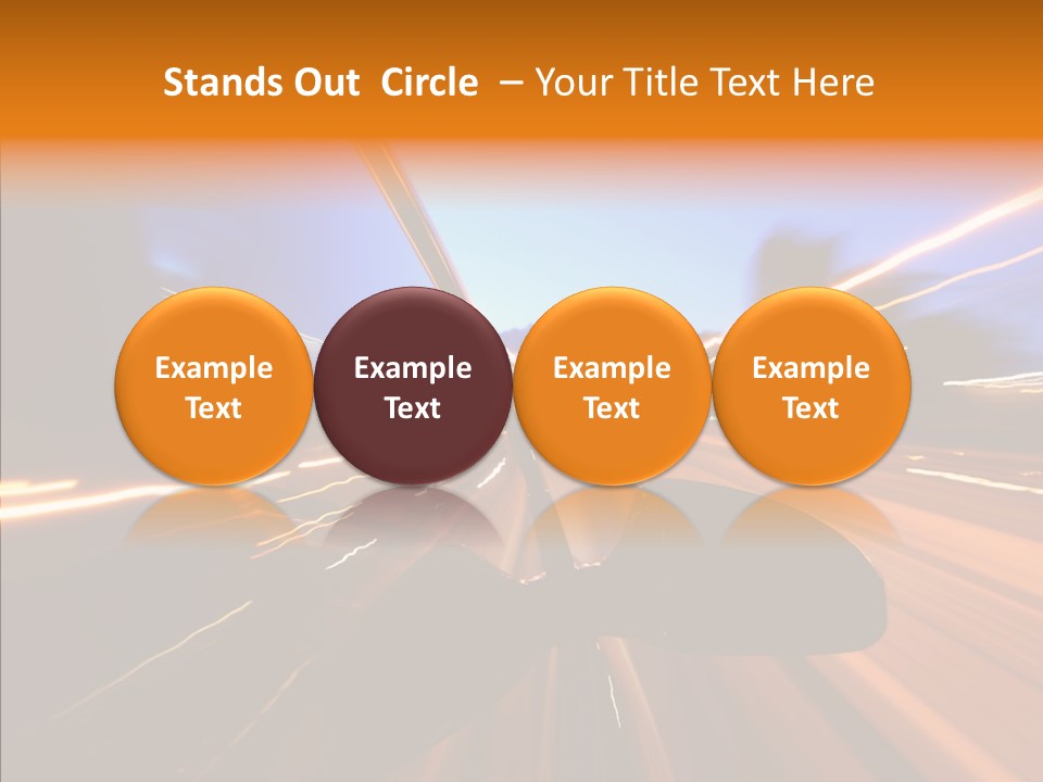 City Blur Vehicle PowerPoint Template