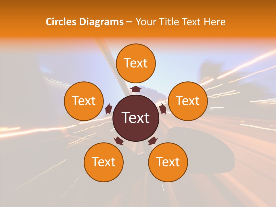 City Blur Vehicle PowerPoint Template