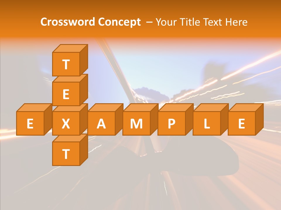 City Blur Vehicle PowerPoint Template