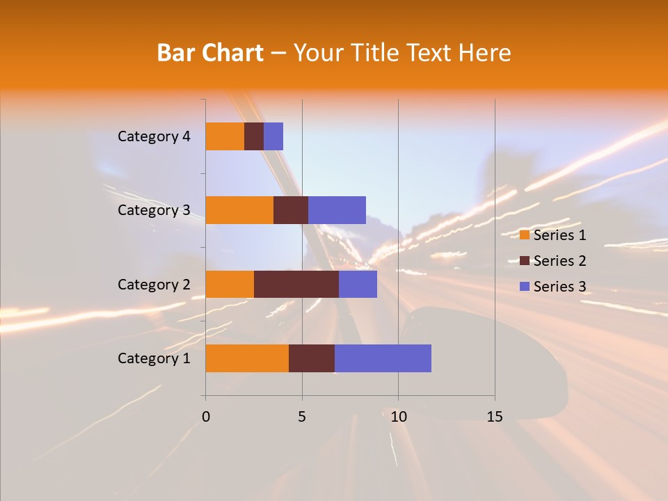 City Blur Vehicle PowerPoint Template