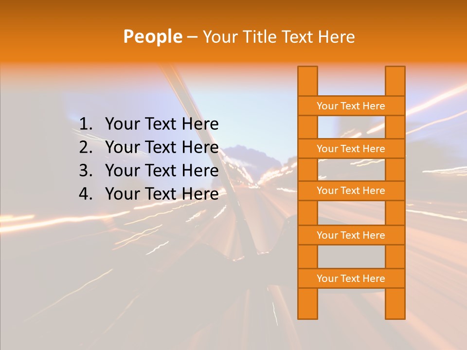 City Blur Vehicle PowerPoint Template
