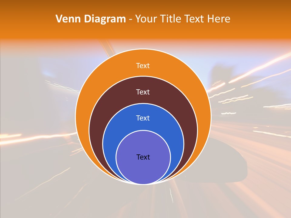 City Blur Vehicle PowerPoint Template