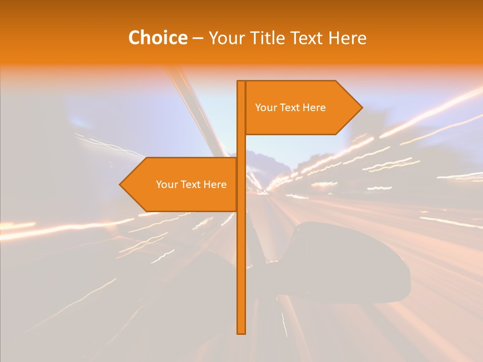 City Blur Vehicle PowerPoint Template