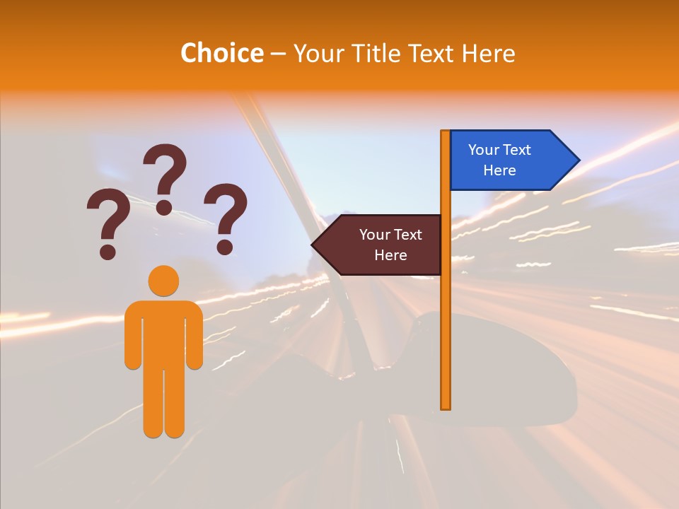 City Blur Vehicle PowerPoint Template