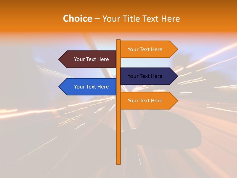 City Blur Vehicle PowerPoint Template