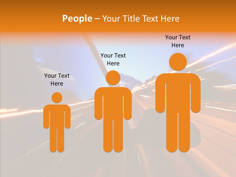 City Blur Vehicle PowerPoint Template