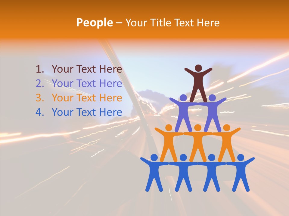 City Blur Vehicle PowerPoint Template