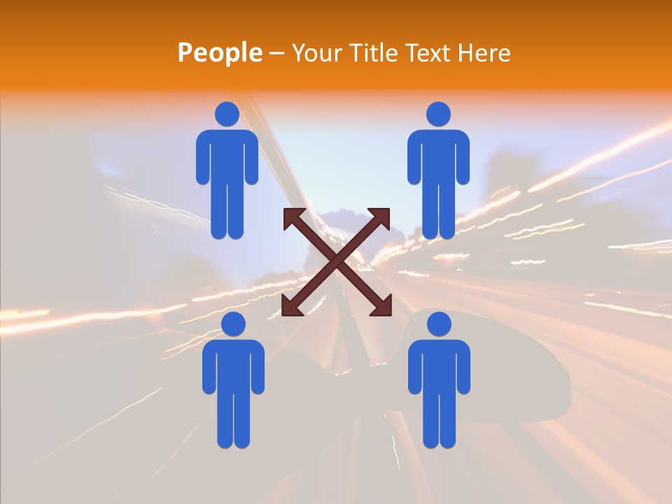 City Blur Vehicle PowerPoint Template