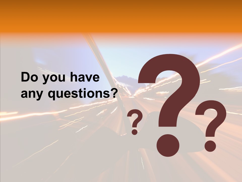 City Blur Vehicle PowerPoint Template