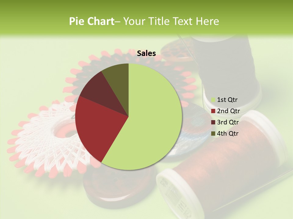 Buttons Many Spools PowerPoint Template
