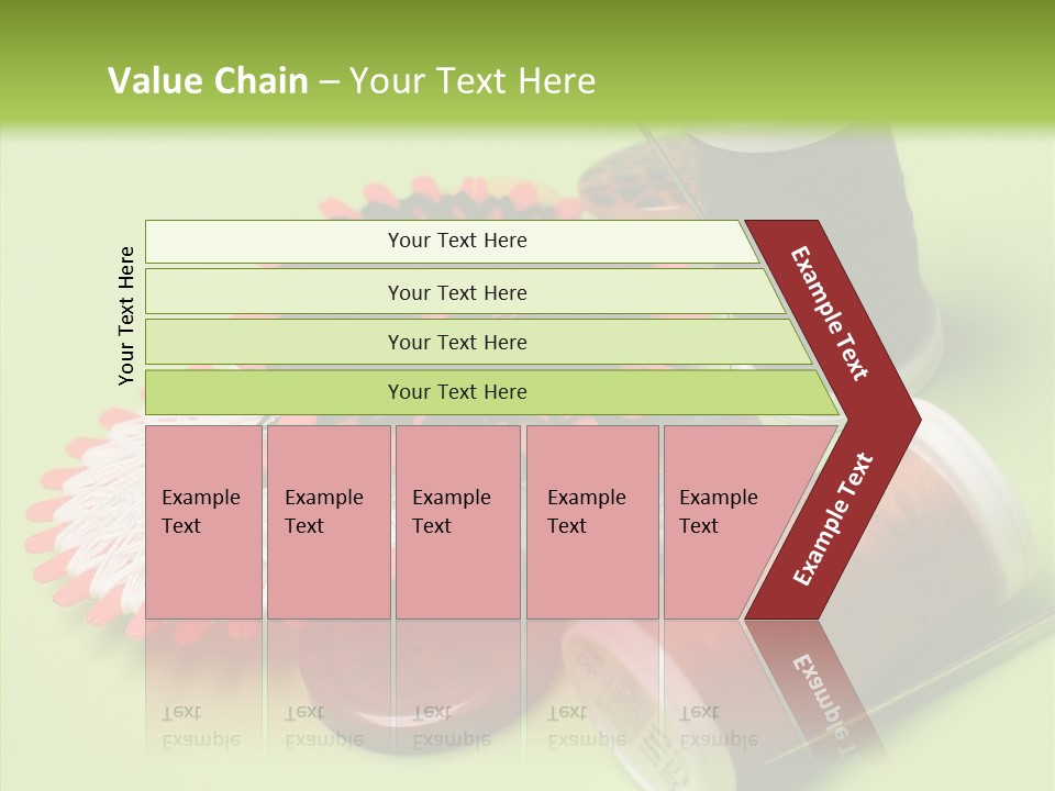 Buttons Many Spools PowerPoint Template