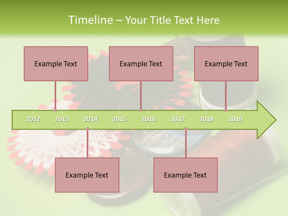 Buttons Many Spools PowerPoint Template