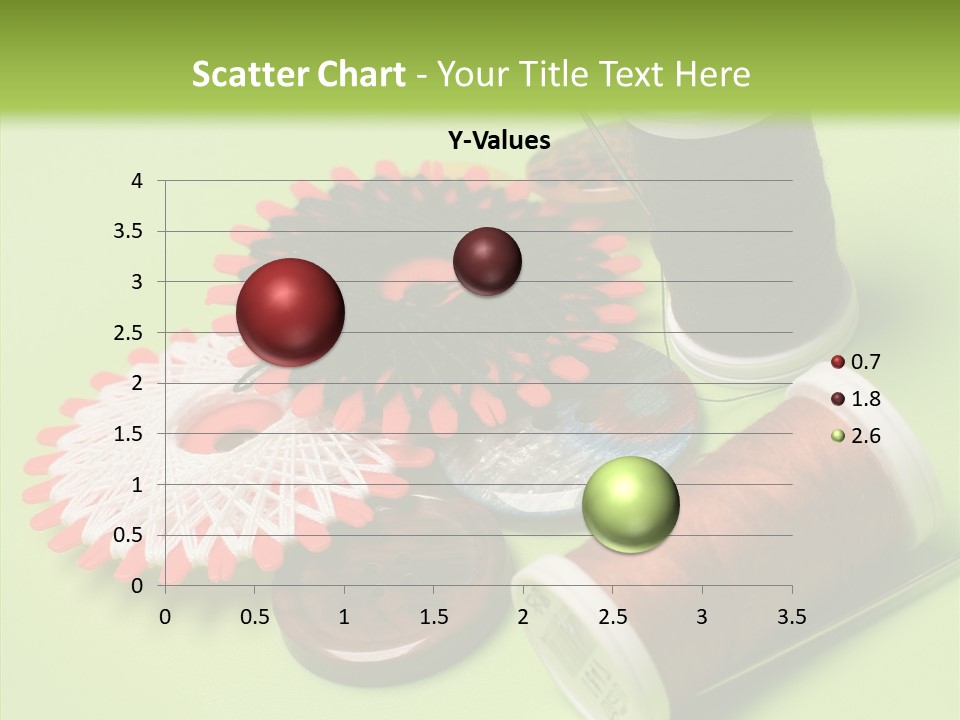 Buttons Many Spools PowerPoint Template