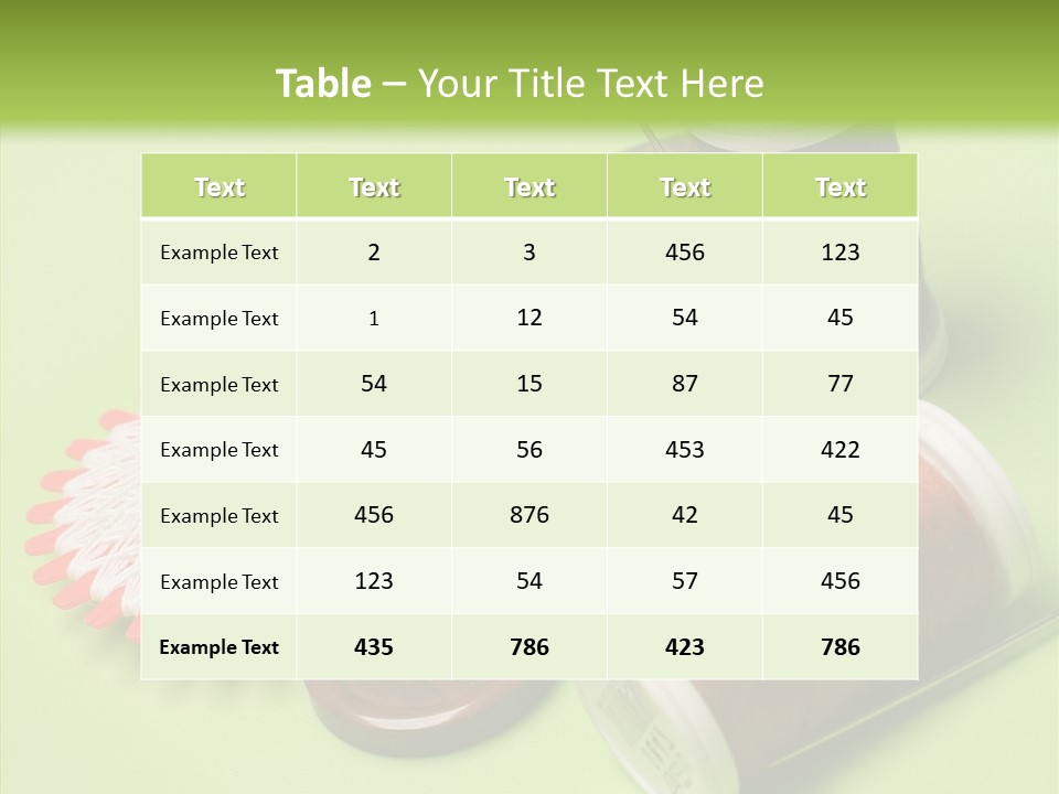 Buttons Many Spools PowerPoint Template