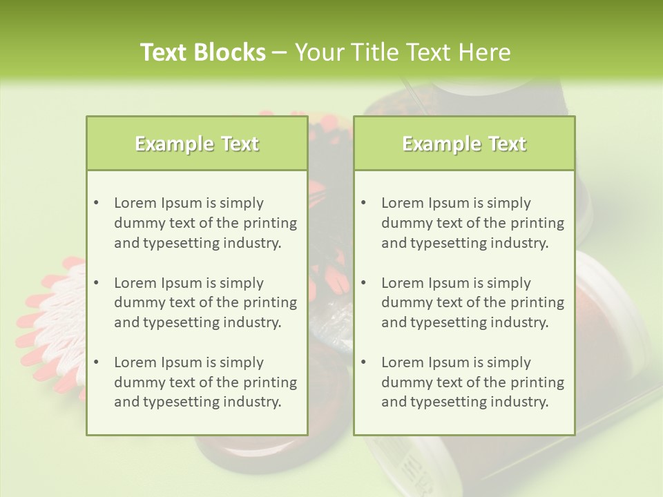 Buttons Many Spools PowerPoint Template