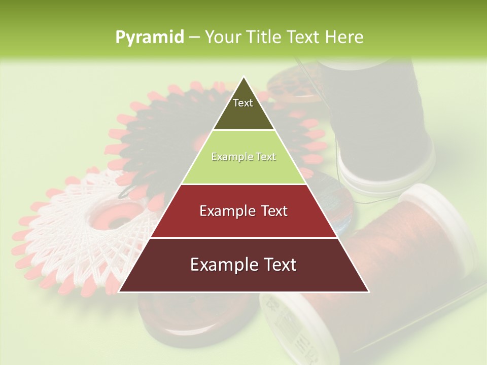 Buttons Many Spools PowerPoint Template