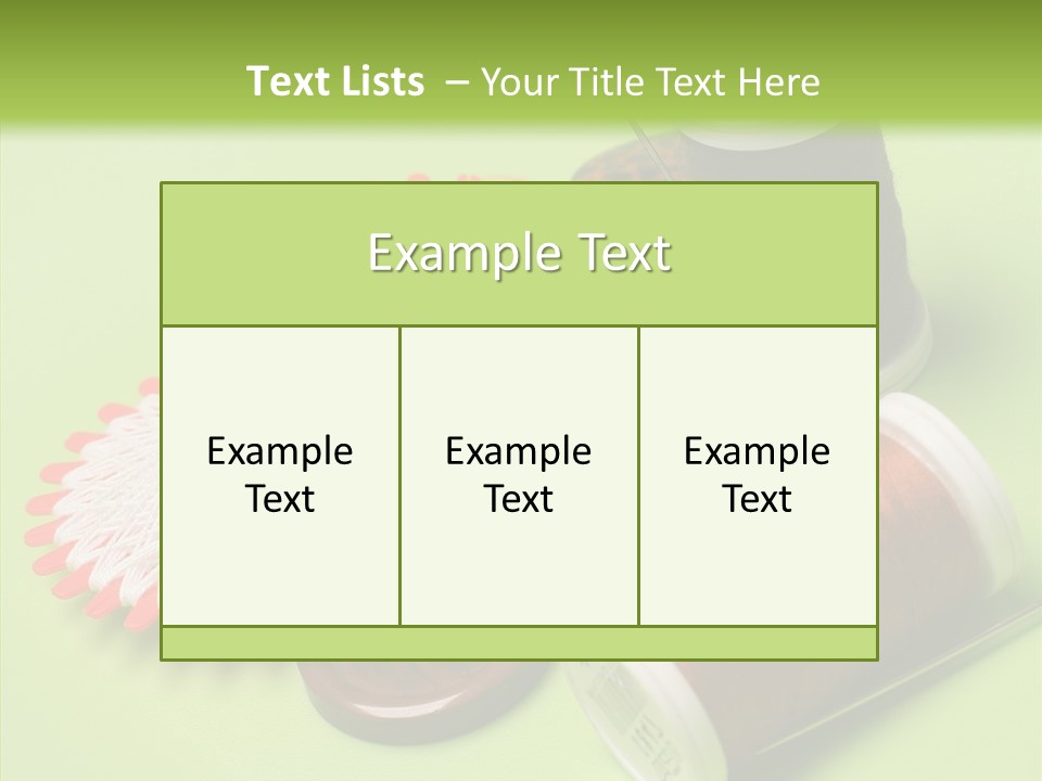 Buttons Many Spools PowerPoint Template