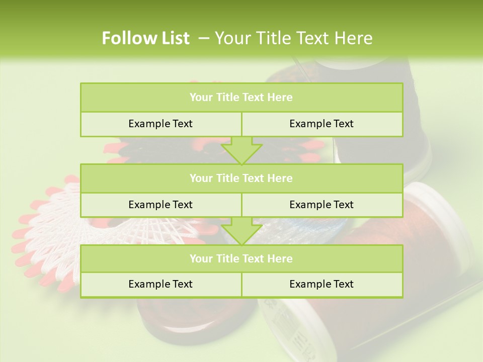 Buttons Many Spools PowerPoint Template