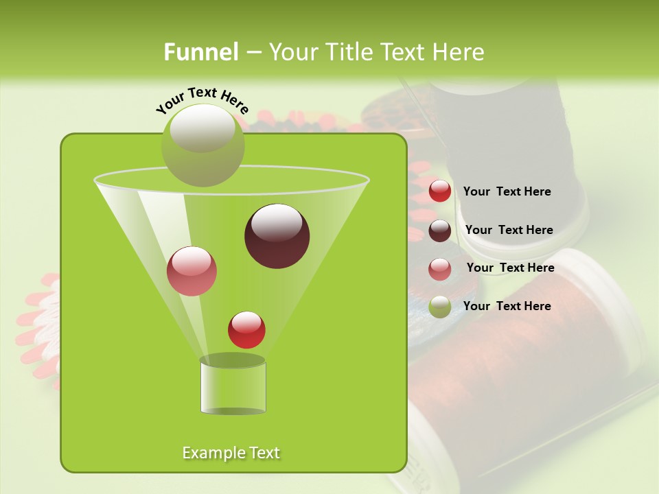 Buttons Many Spools PowerPoint Template