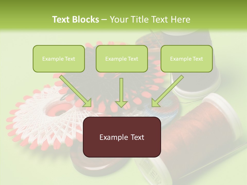 Buttons Many Spools PowerPoint Template
