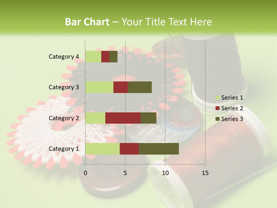 Buttons Many Spools PowerPoint Template