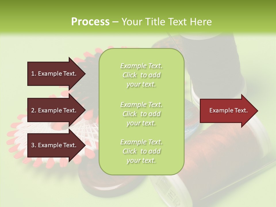 Buttons Many Spools PowerPoint Template