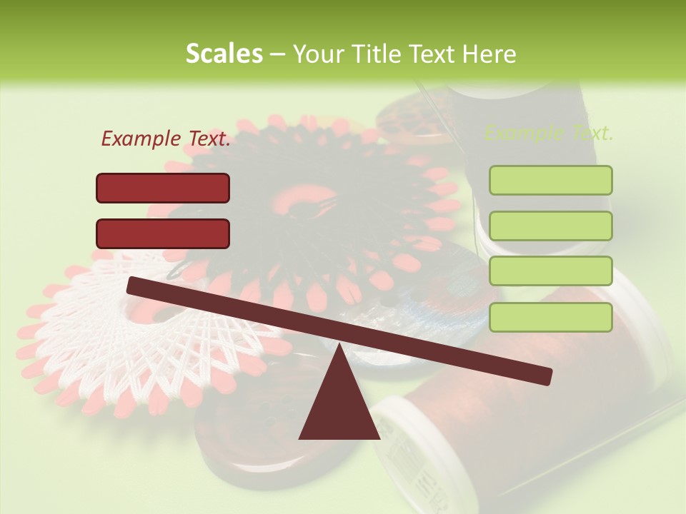 Buttons Many Spools PowerPoint Template