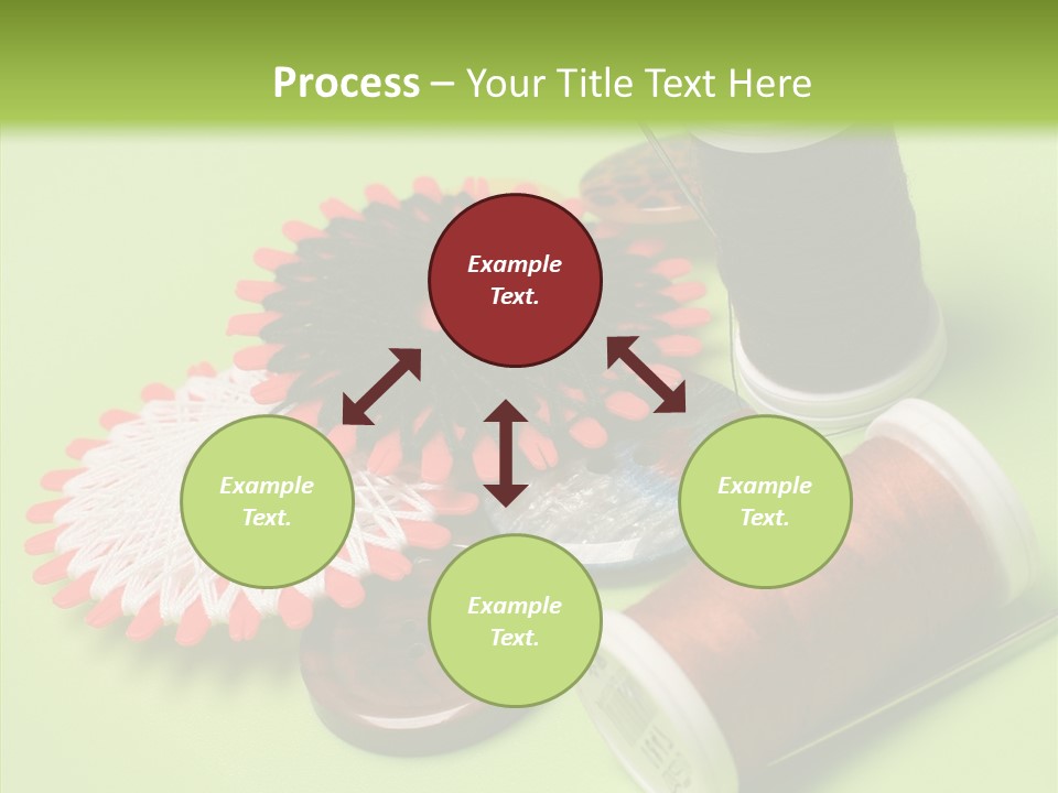 Buttons Many Spools PowerPoint Template