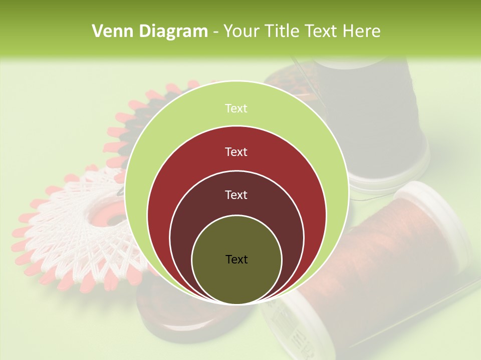 Buttons Many Spools PowerPoint Template