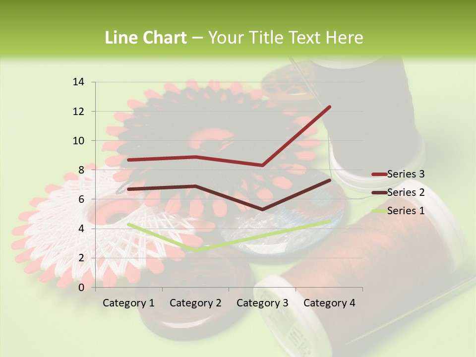Buttons Many Spools PowerPoint Template