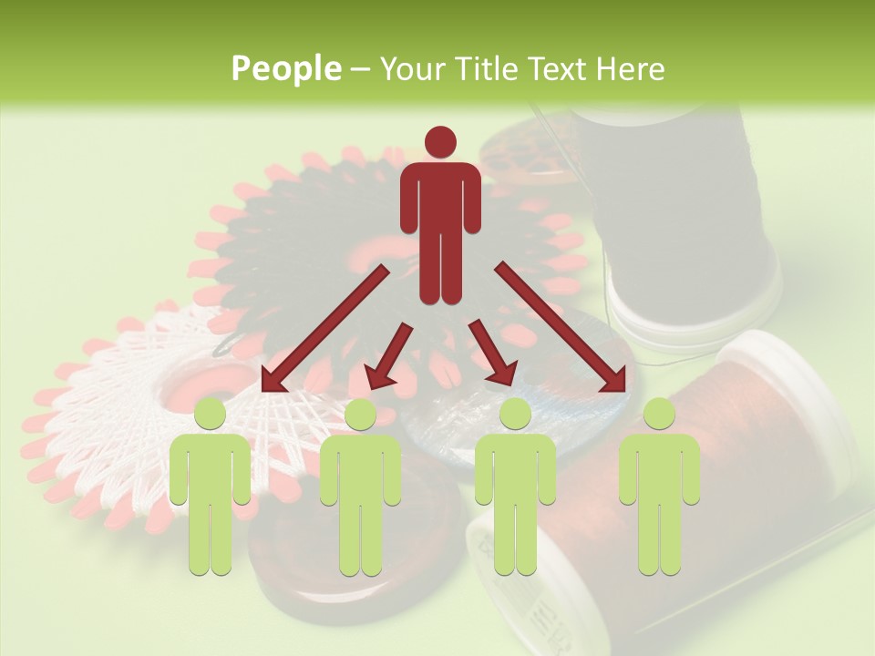 Buttons Many Spools PowerPoint Template