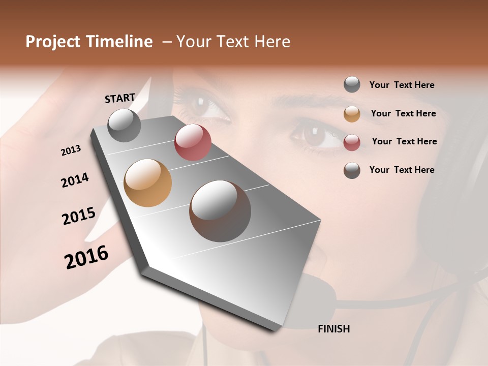 Emotion Worker Telephone PowerPoint Template