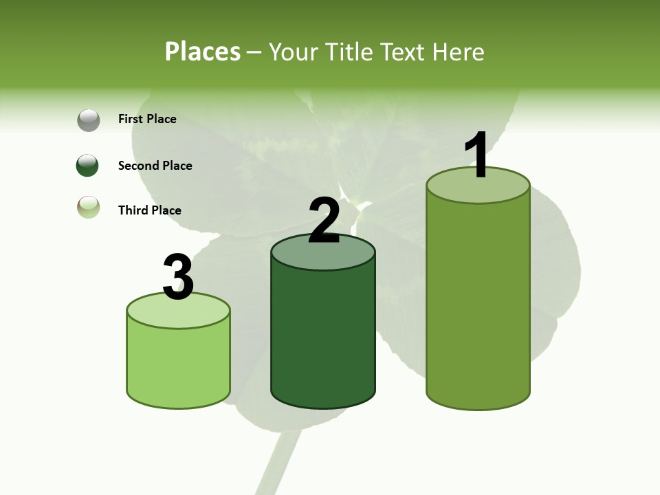 White Background Leaf One Object PowerPoint Template