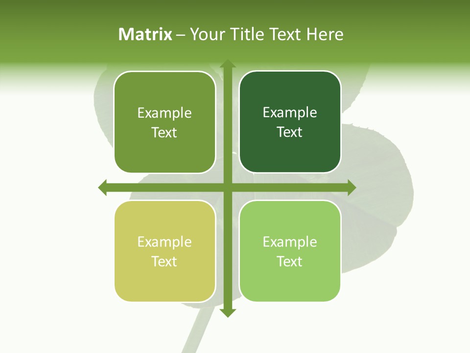 White Background Leaf One Object PowerPoint Template