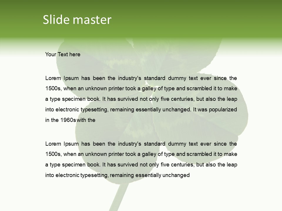 White Background Leaf One Object PowerPoint Template