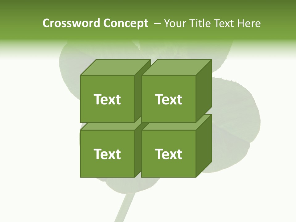 White Background Leaf One Object PowerPoint Template