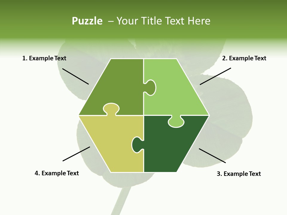 White Background Leaf One Object PowerPoint Template