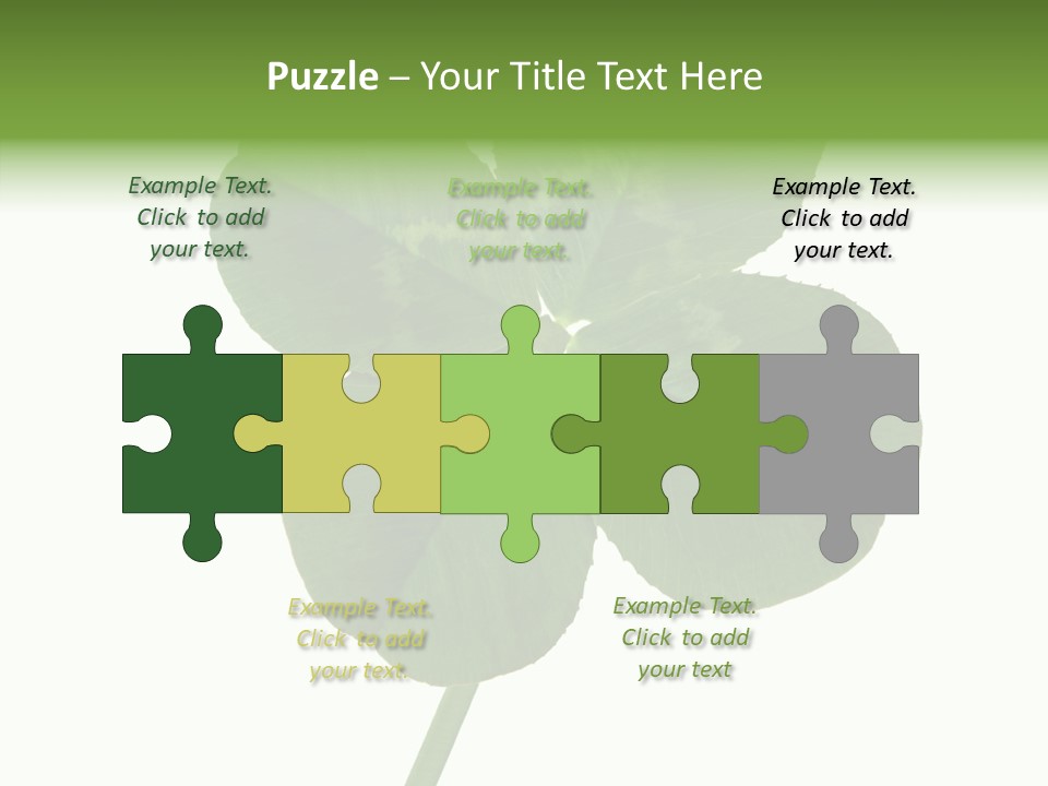 White Background Leaf One Object PowerPoint Template